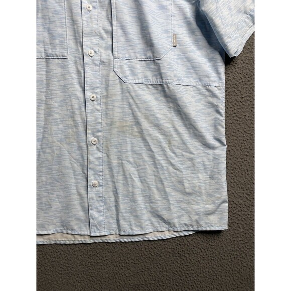 Mens Simms Button Up Fishing Short Sleeve Shirt Lightweight Large - Picture 6 of 16